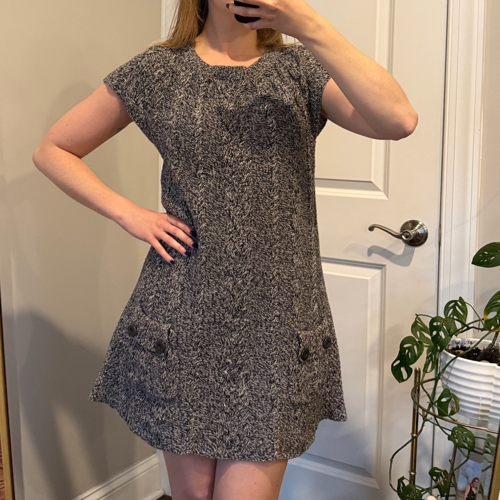 Style & Co. Charcoal Knit Mini Dress